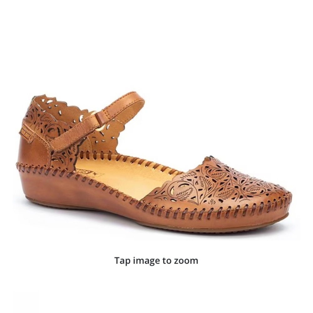 Puerto Vallarta Perforated Leather Mary Jane Flats